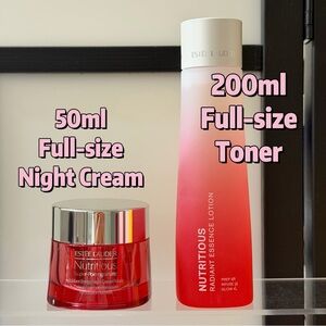 Estée Lauder Nutritious Red Radiant Toner & Night Cream Duo